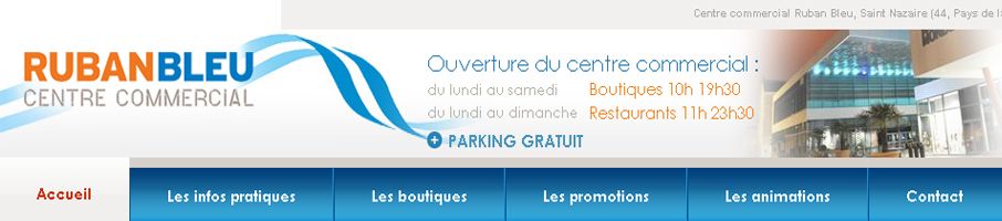 Banniere de Galerie commercial du Ruban Bleu, Saint Nazaire