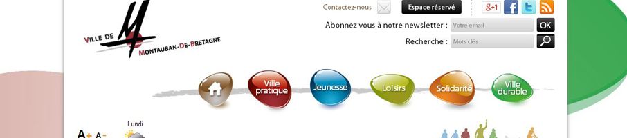 Banniere de Bienvenue sur le site de la ville de Montauban de Bretagne