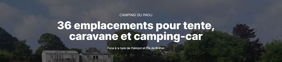 Banniere de Camping du Paou