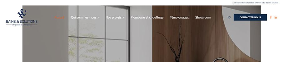 Banniere de Bains et Solutions