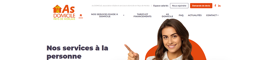 Banniere de Association d'aide &agrave; domicile dans le Pays de Morlaix