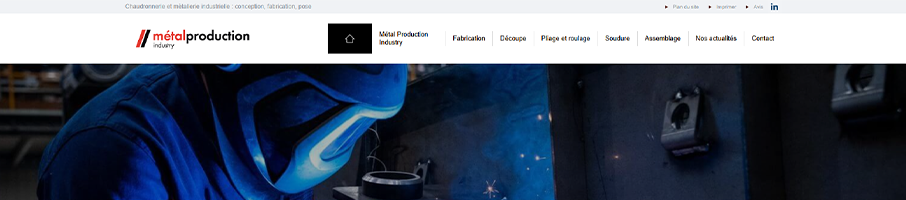 Banniere de Metal Production Industry